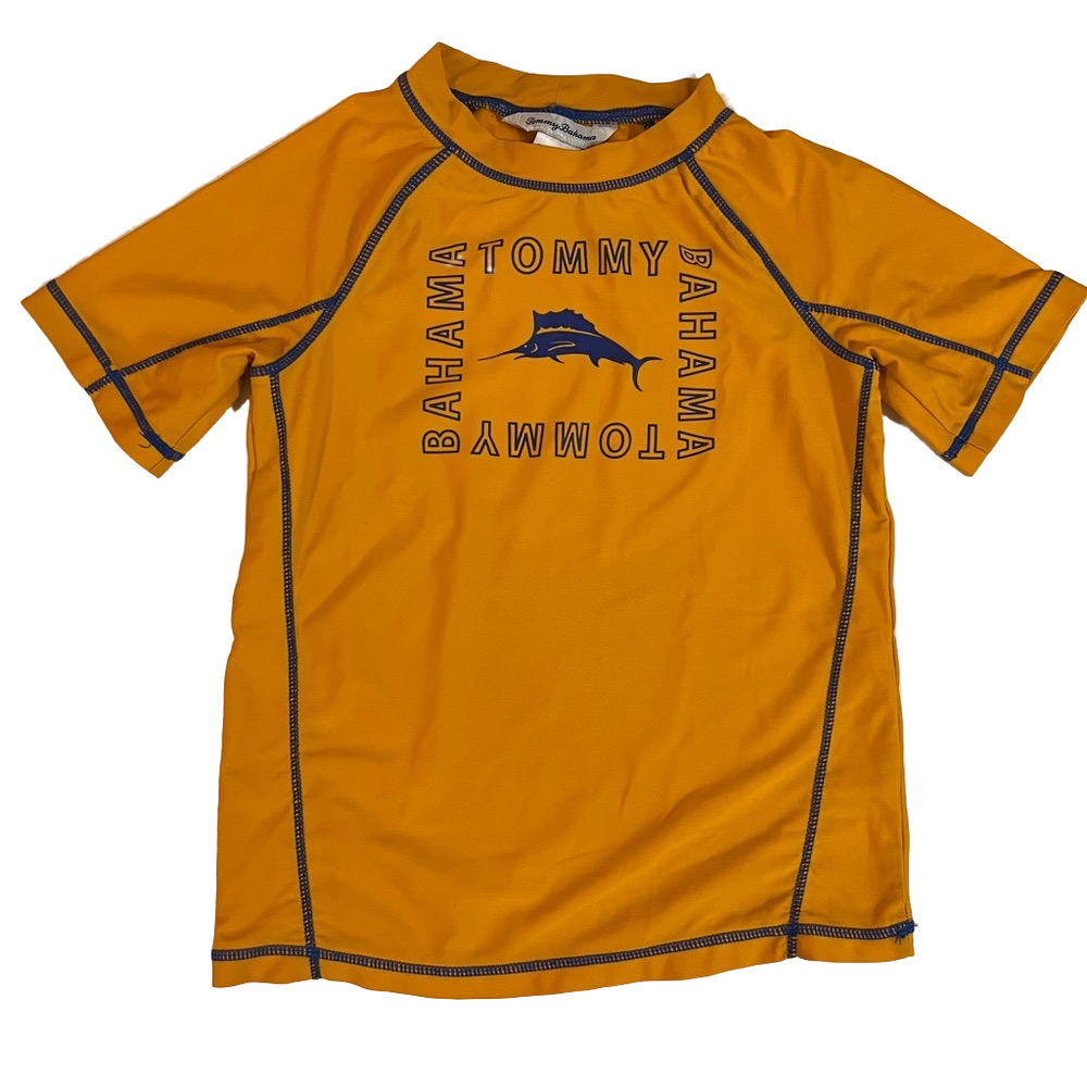 Tommy Bahama Orange Blue Rashguard Swim Shirt